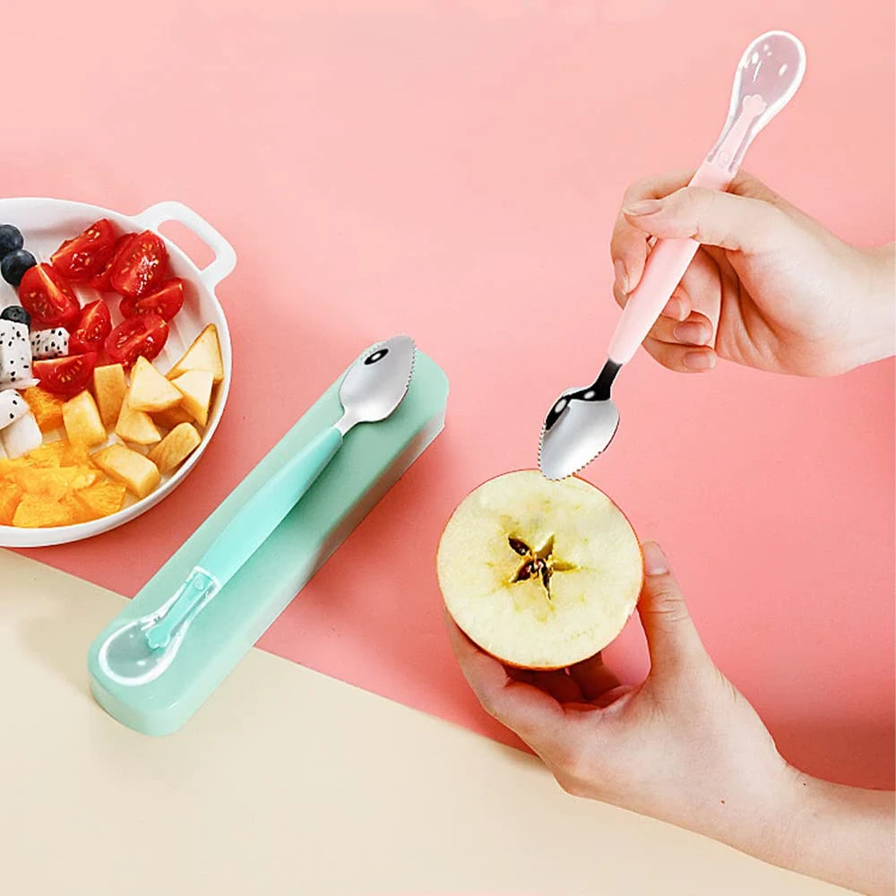 Baby Fruit Scraping Feeding Spoon