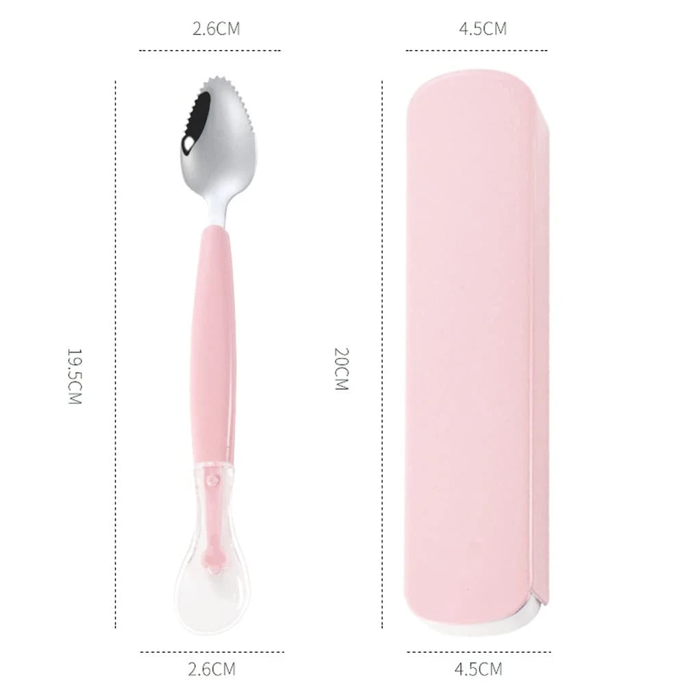 Baby Fruit Scraping Feeding Spoon