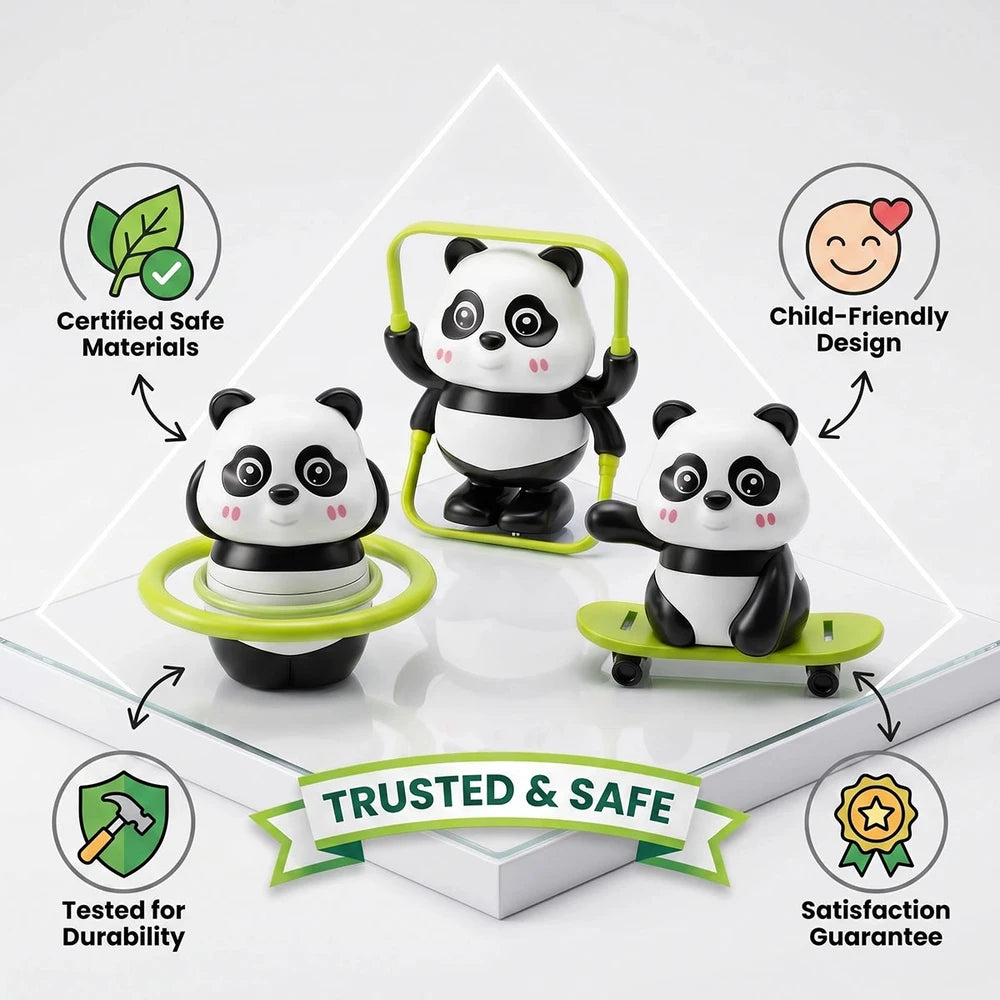 Panda Action Toy Set