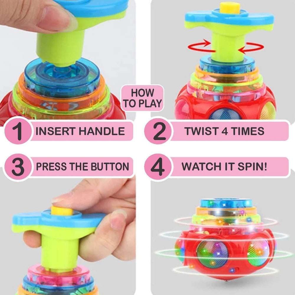 Musical Light-Up Spinning Top Toy