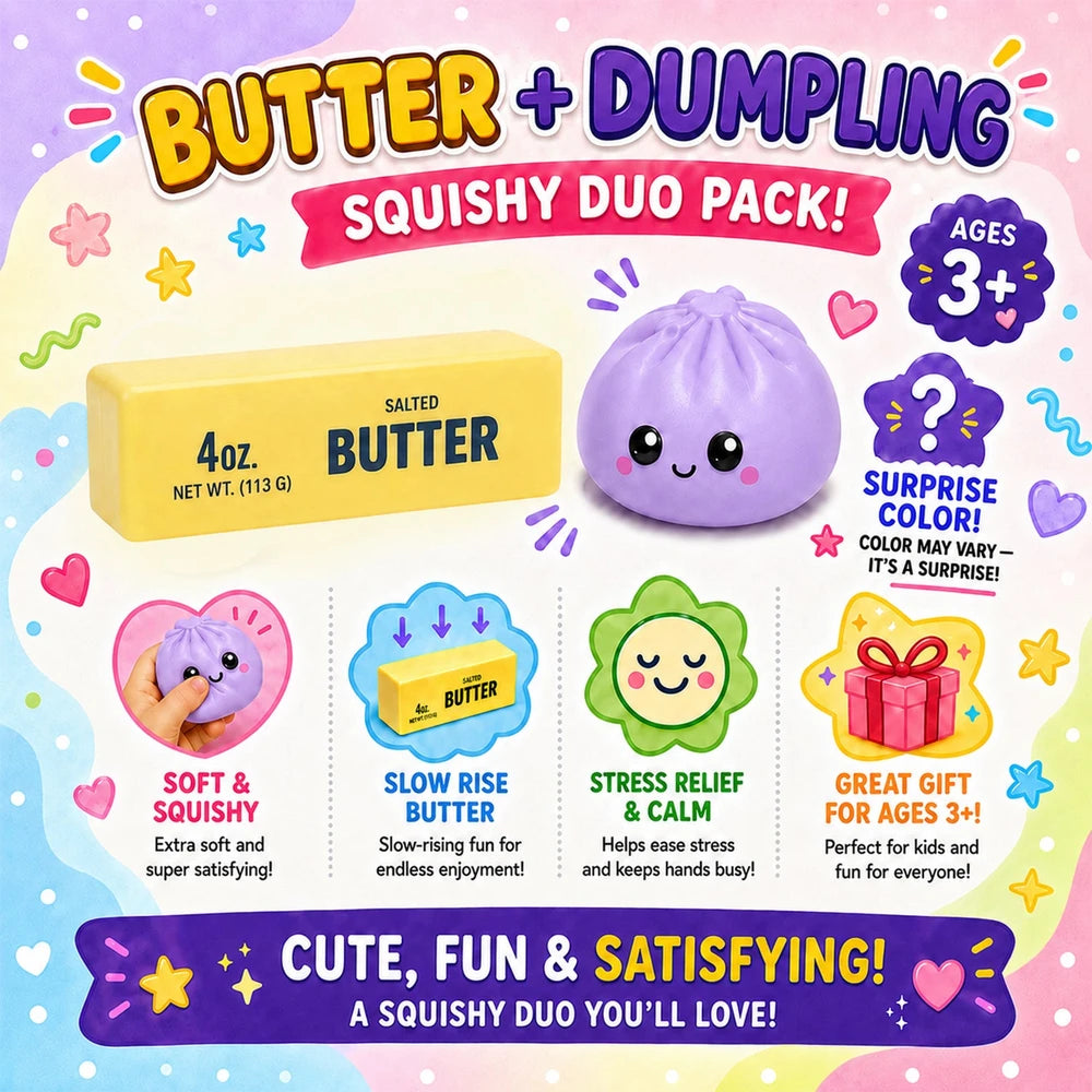 Butter & Dumpling Squishy Combo 🧈🥟