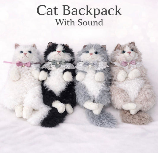 Cat Plush Backpack with Sound
