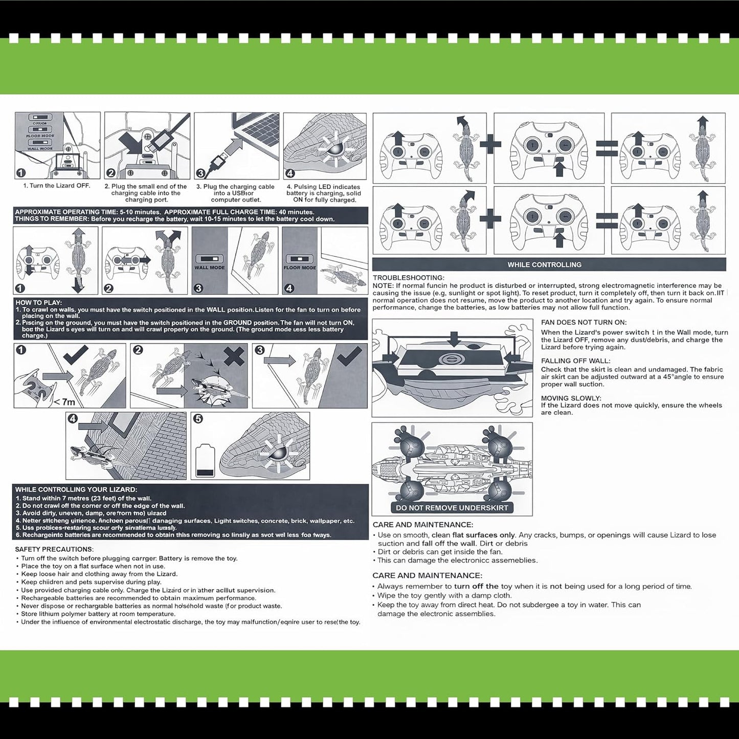 Remote Controlled Wall Crawler Gecko