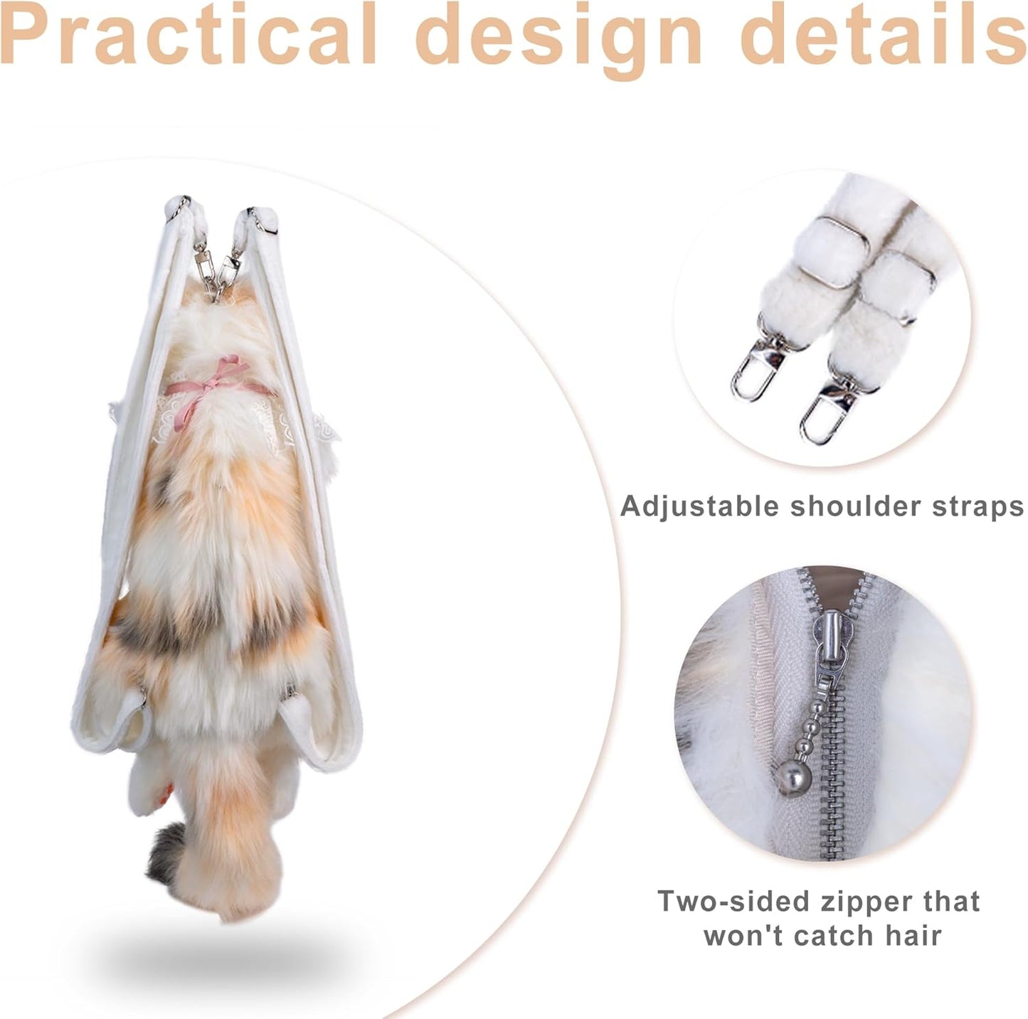 Cat Plush Backpack with Sound