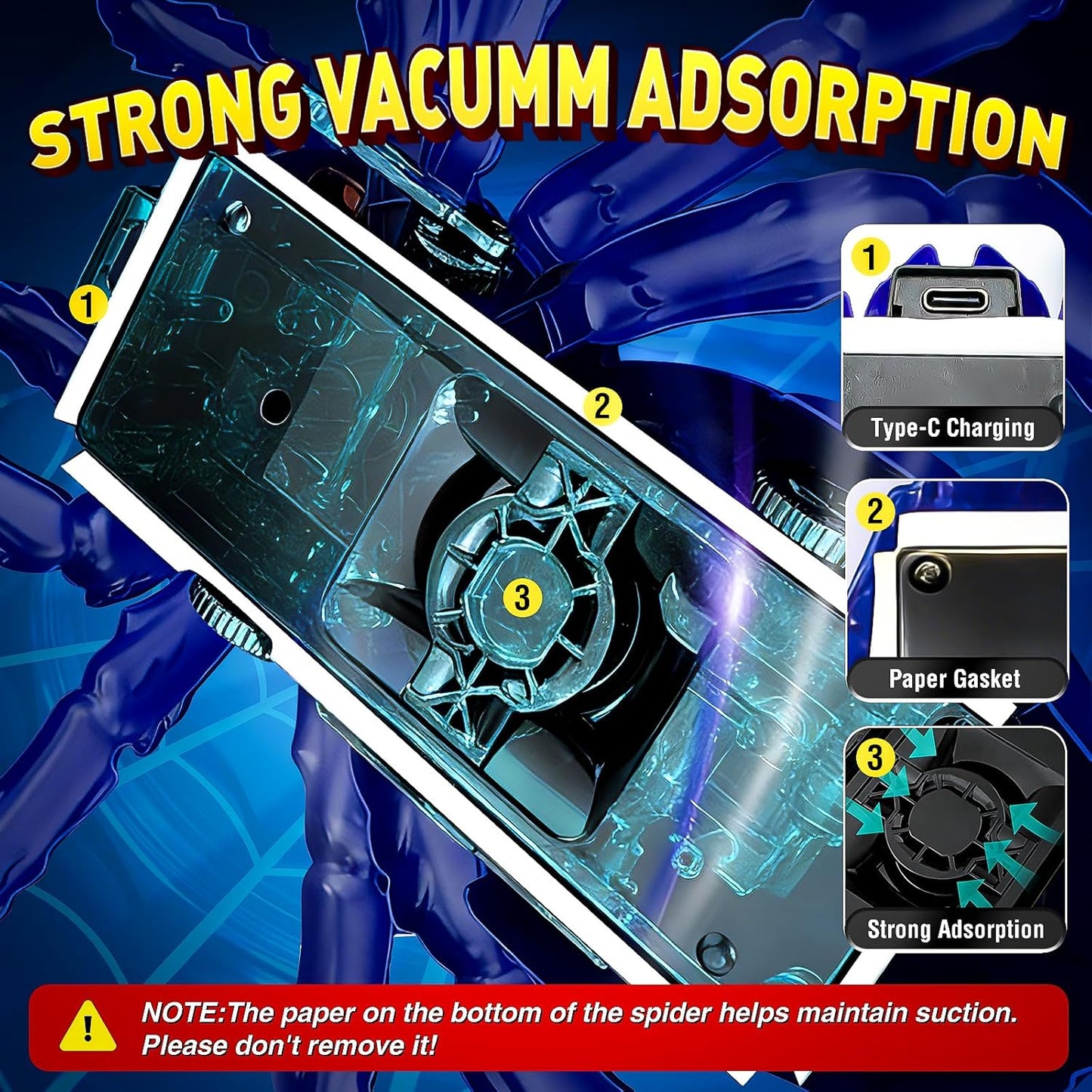 Wall-Crawl Remote Spider Toy