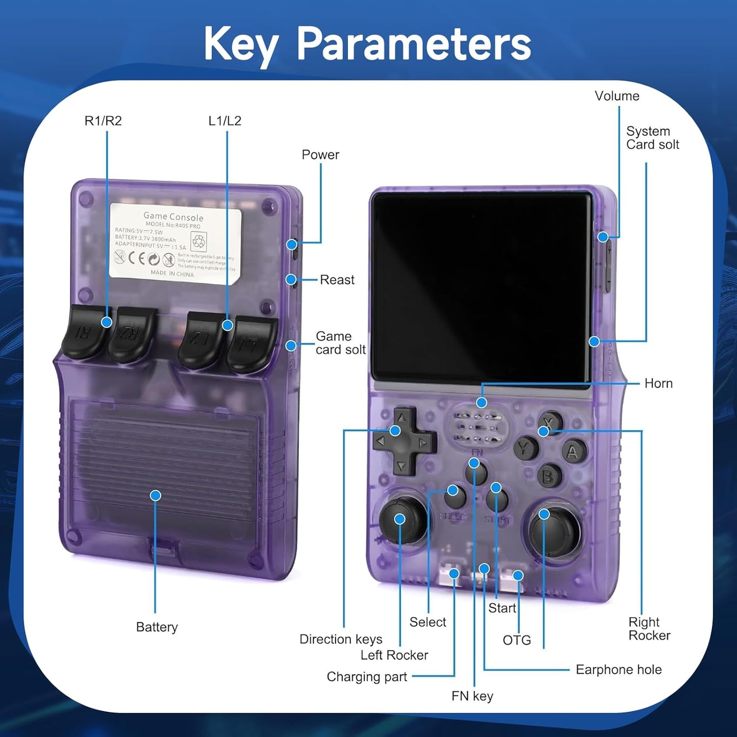 Retro Handheld Games Console