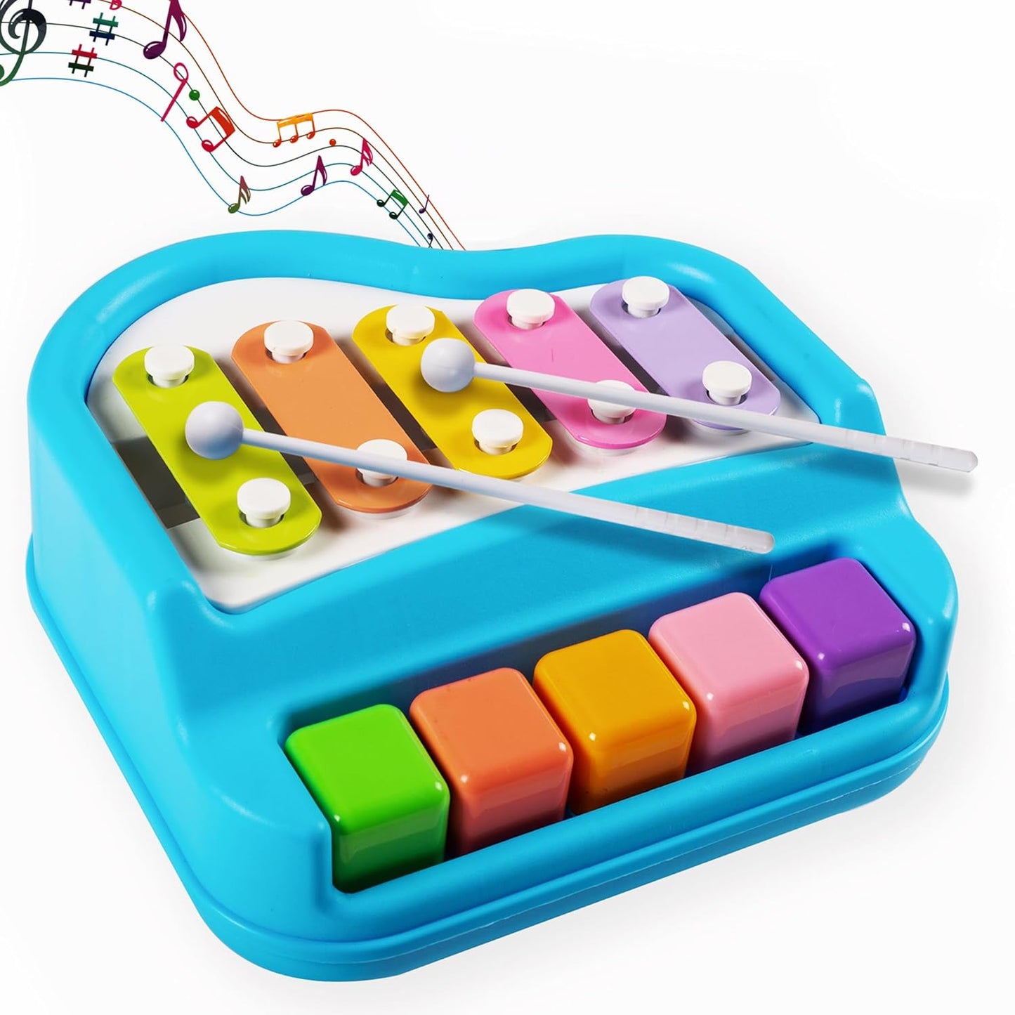 2 in 1  Mini Piano Xylophone
