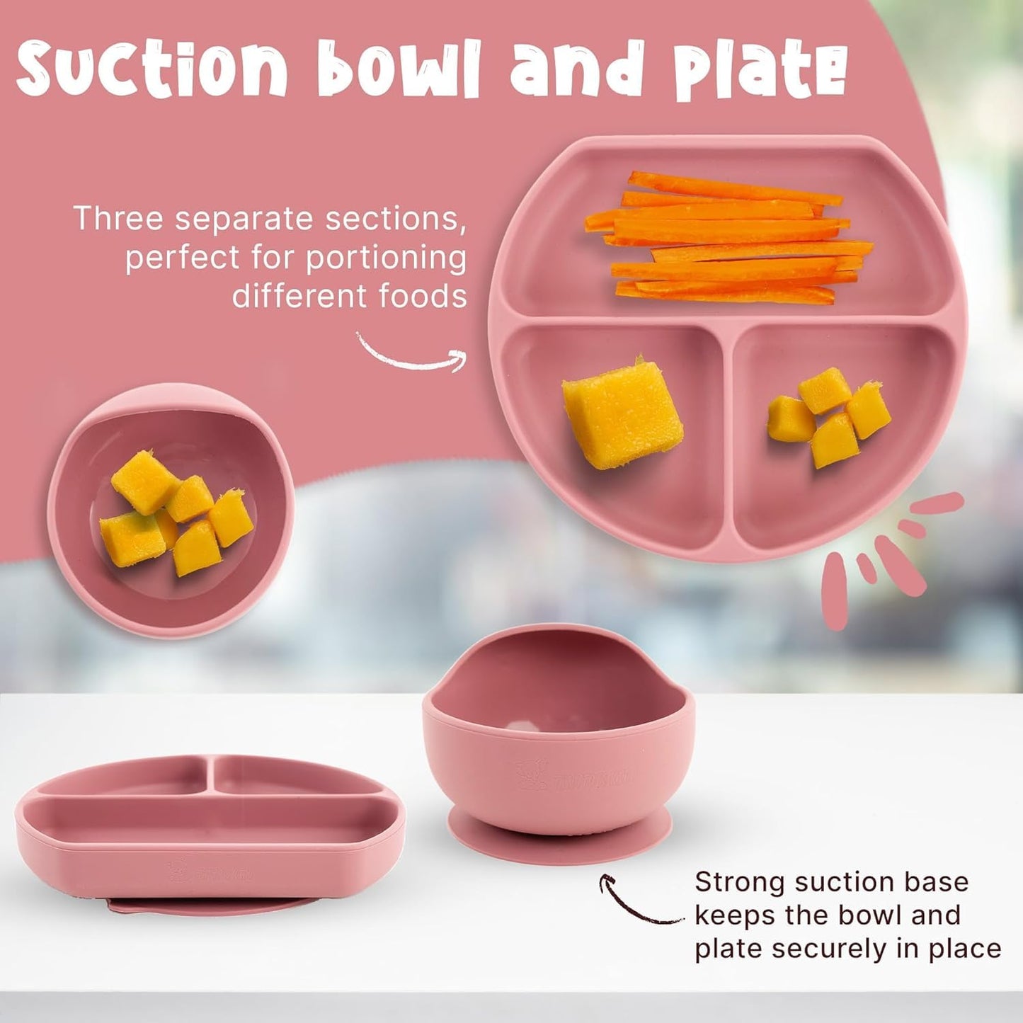 6 Pcs Silicone Baby Feeding Set