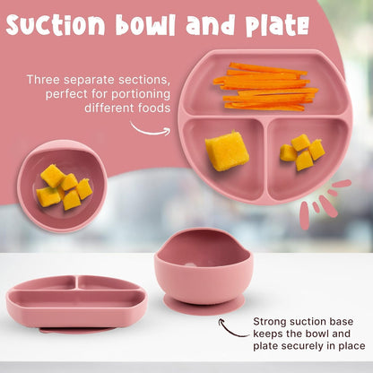 6 Pcs Silicone Baby Feeding Set