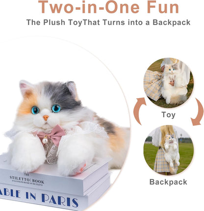 Cat Plush Backpack with Sound