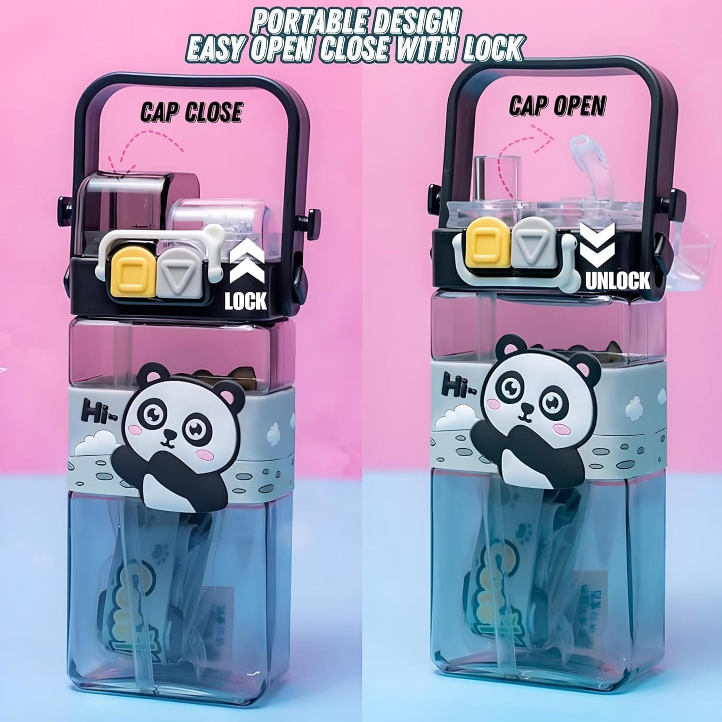 Magic Panda 2 Way Sipper Water Bottle