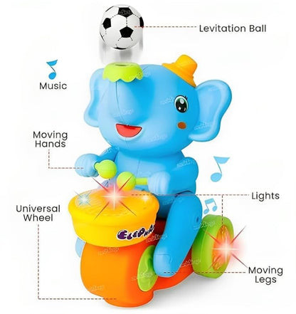Elephant Musician Toy with Floating Ball