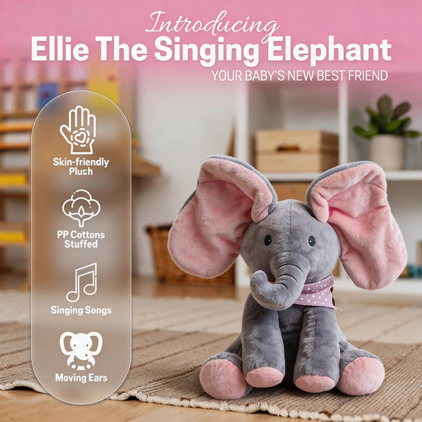 Peekaboo Musical Elephant Plush Toy