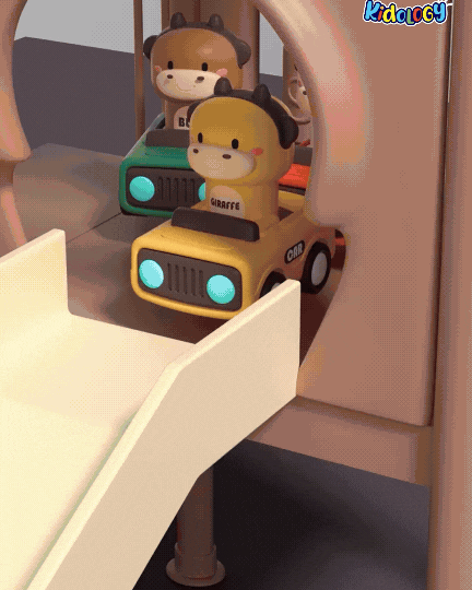 Kidology Big Head Animals Press & Go Racing Cars (Set of 4)