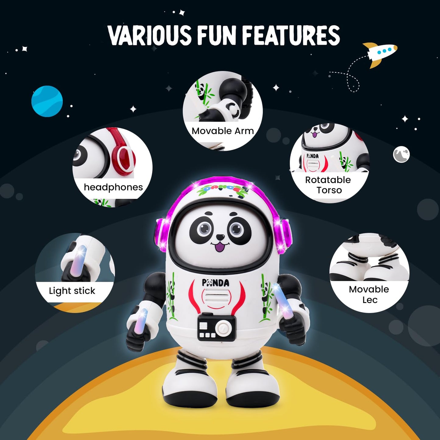 Dancing Space Panda Toy