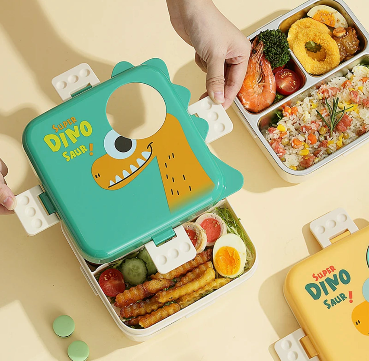 Dino Spill Free Bento Lunch Box