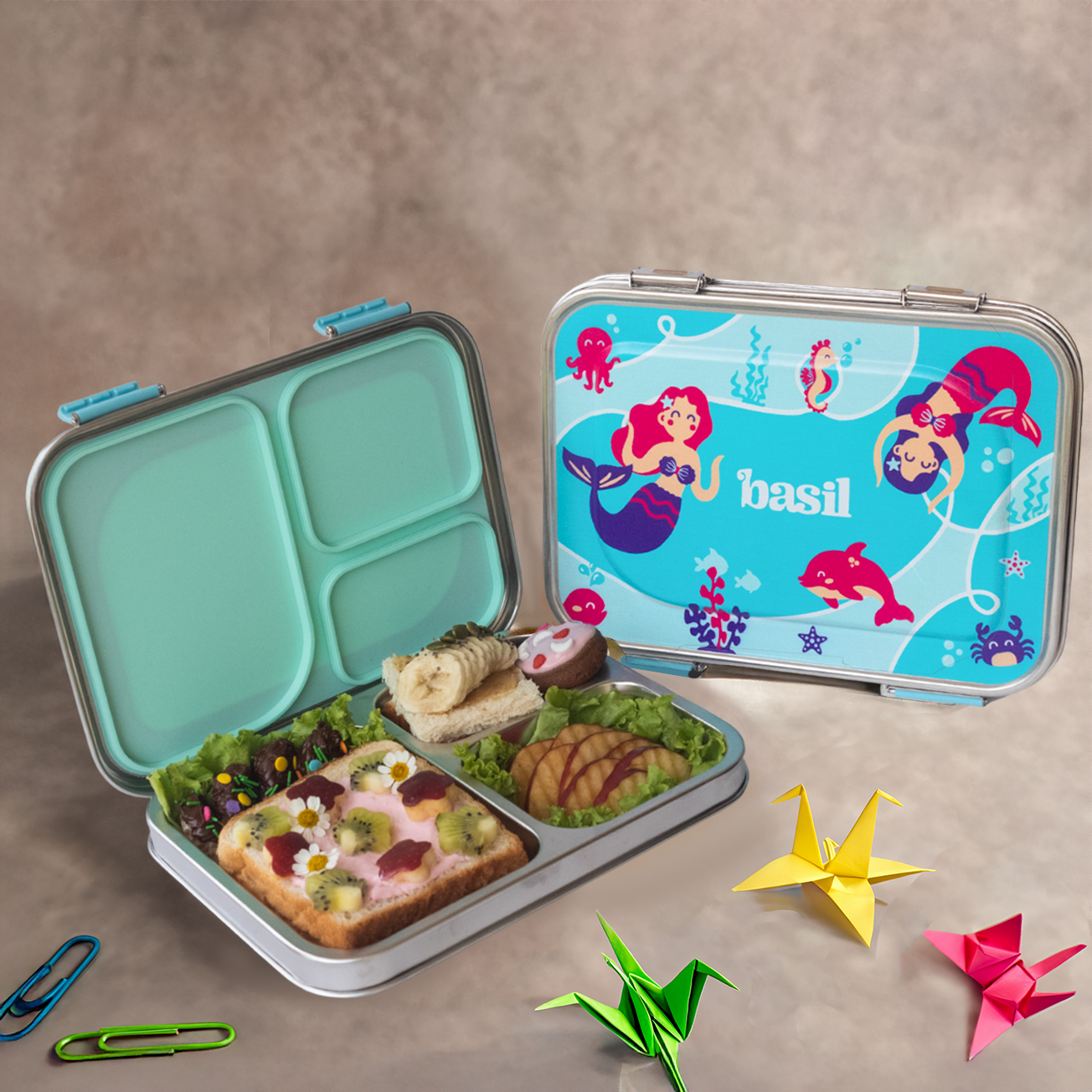 Aqua Mist Steel Bento Box