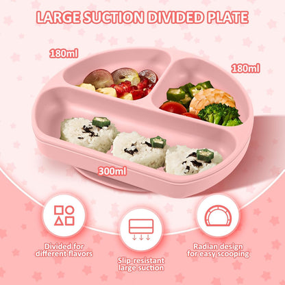 6 Pcs Silicone Baby Feeding Set
