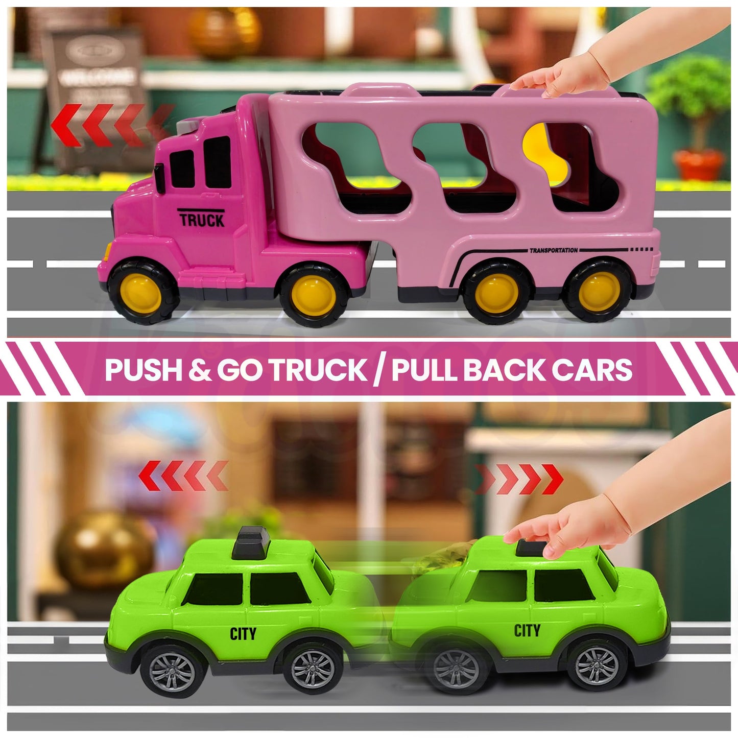 Kidology 5-in-1 Friction-Powered Truck Toy