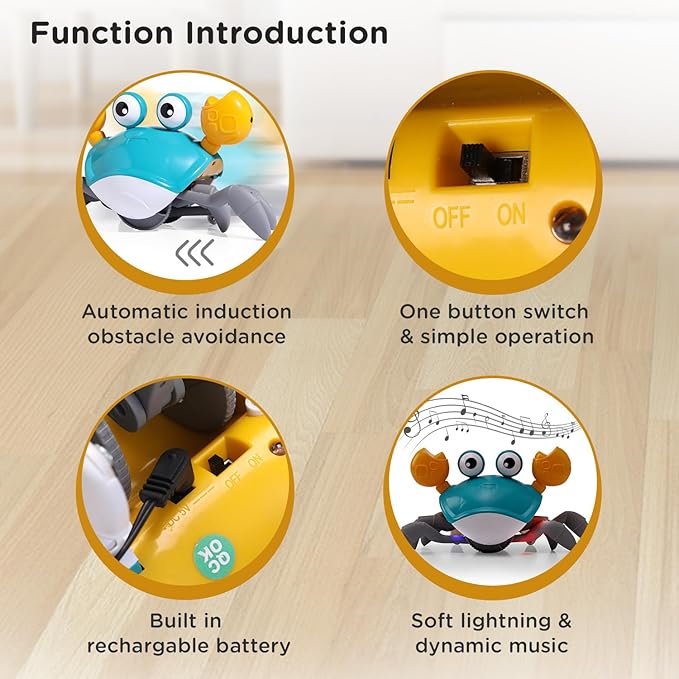 Kidology Dancing Musical Crawling Crab