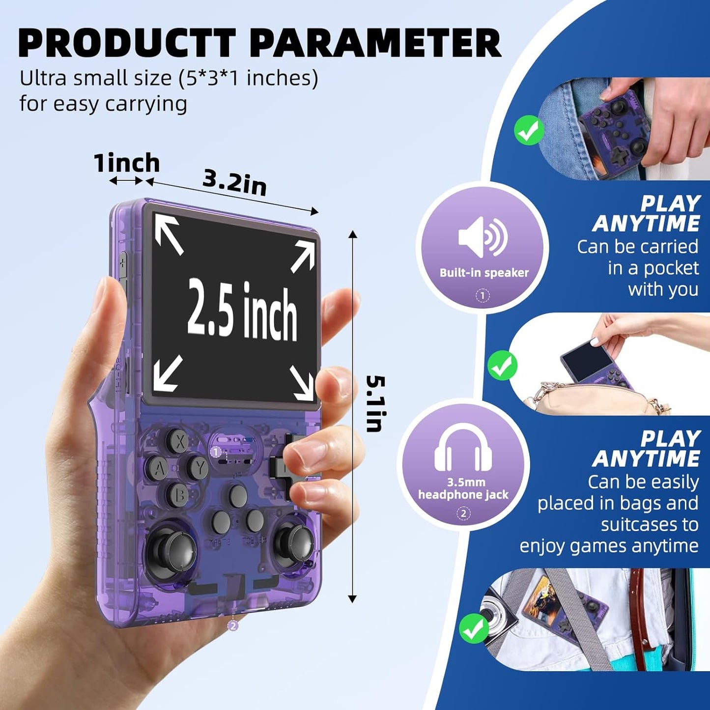 Retro Handheld Games Console