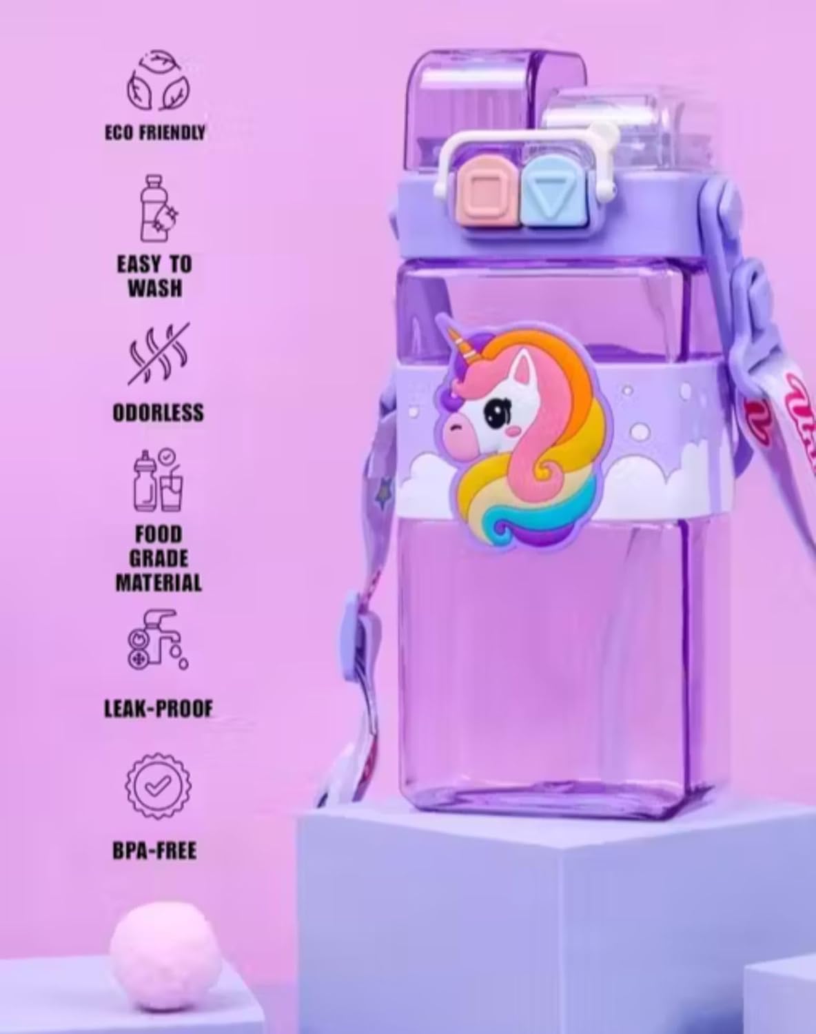 Magic Unicorn 2 Way Sipper Water Bottle