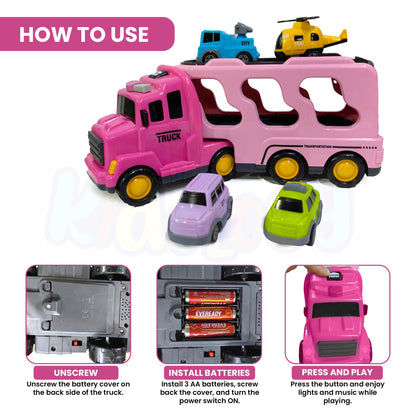 Kidology 5-in-1 Friction-Powered Truck Toy