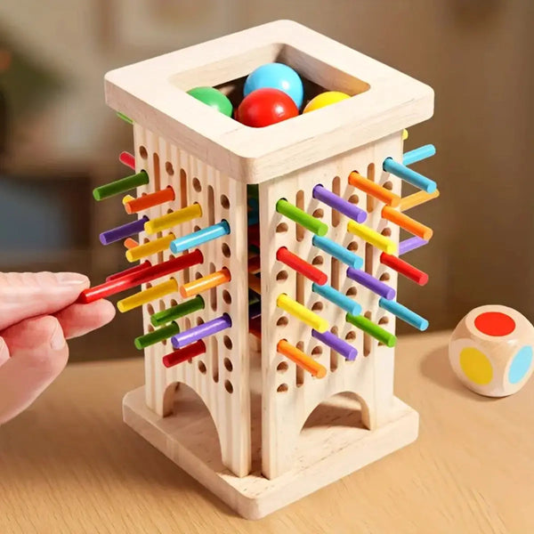 Wooden 3-in-1 Stick Pulling Balance Game