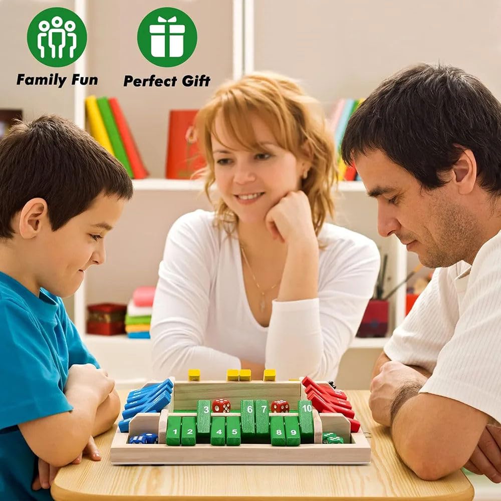 Classic Wooden Shut The Box Game