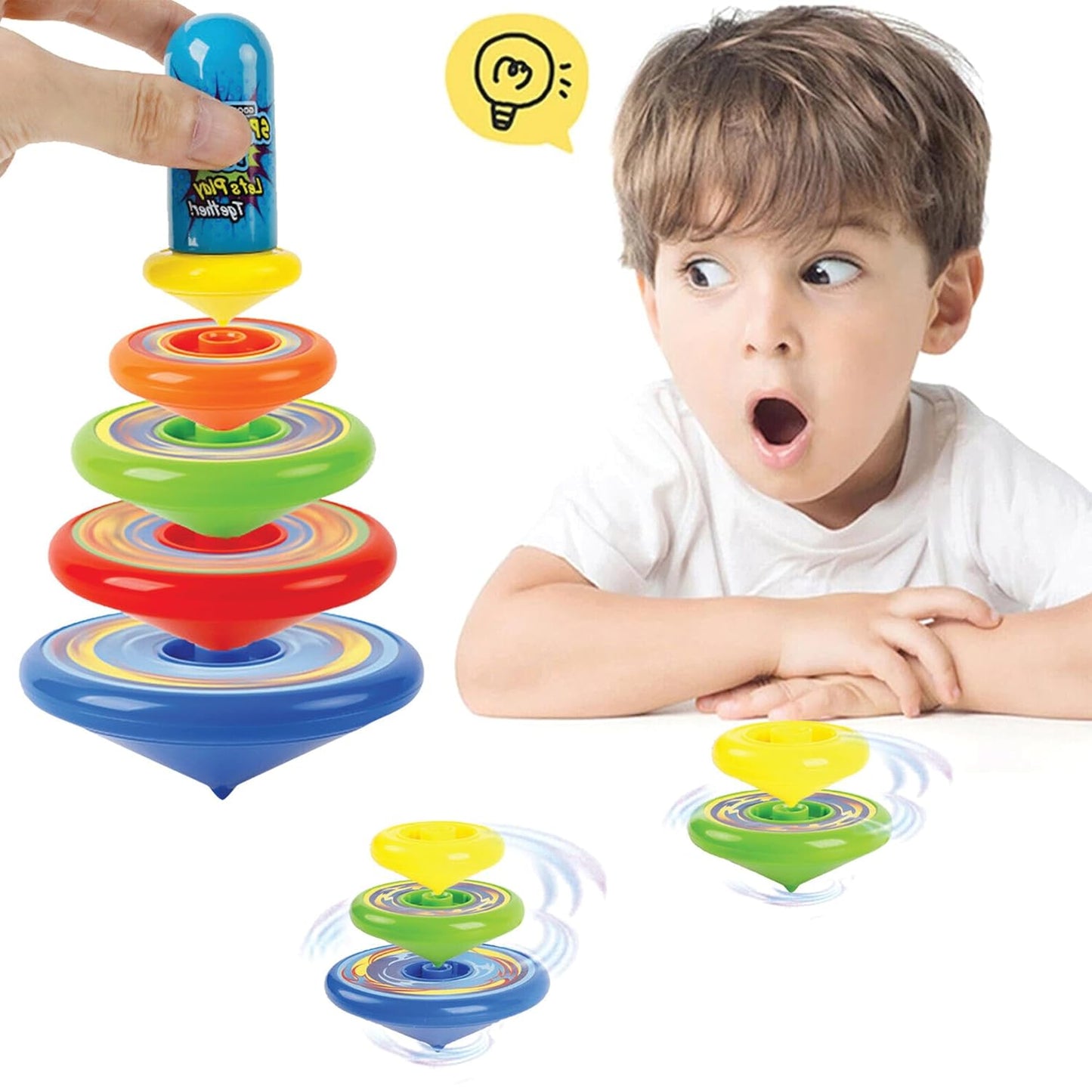 Rainbow Multi-layer Spinning Top Toy