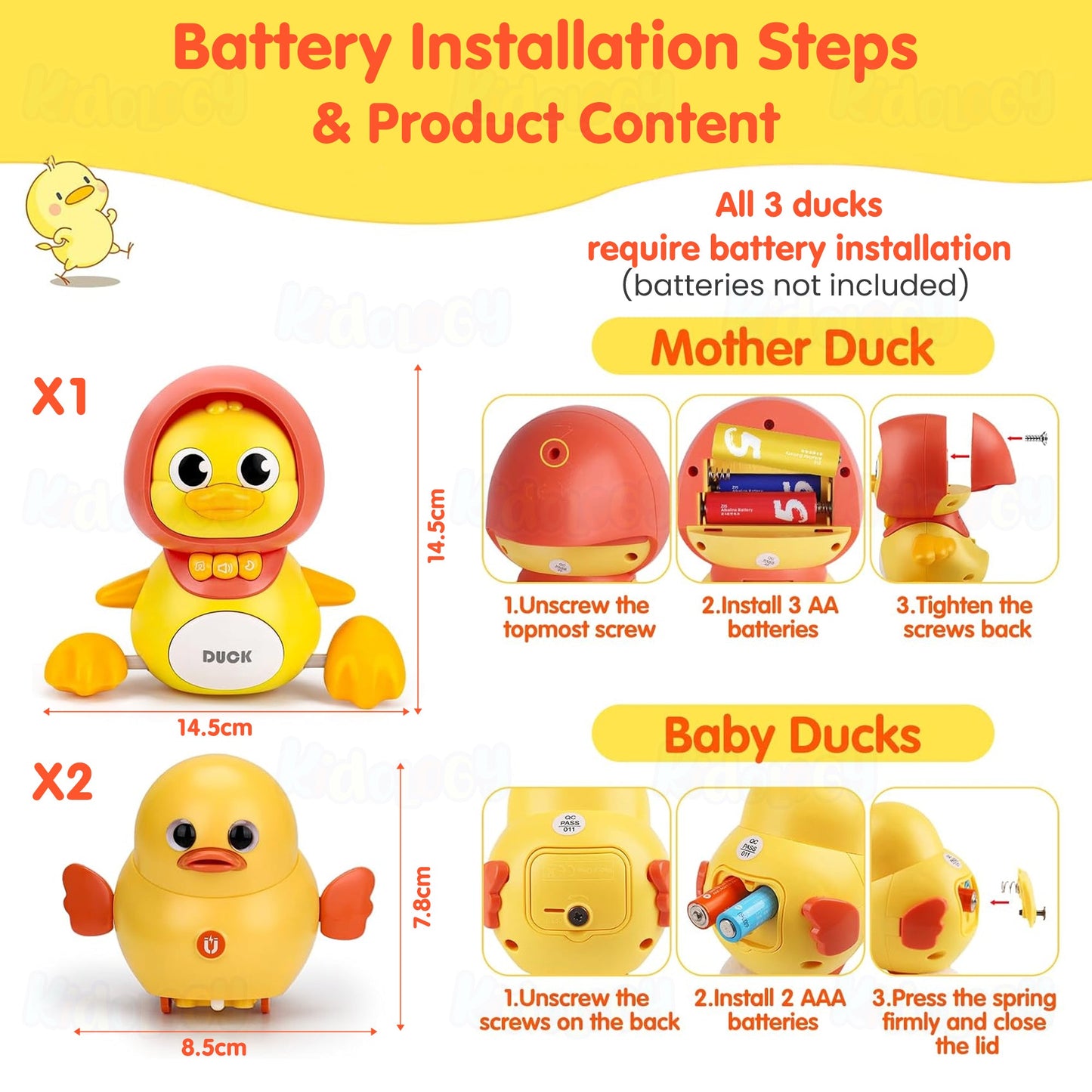 Kidology Baby Musical Duck Toy Set