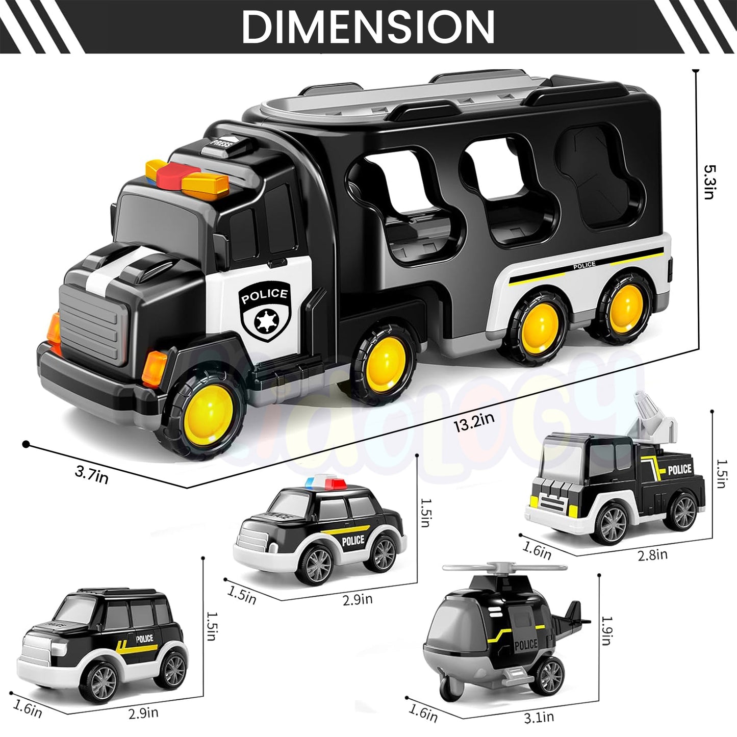 Kidology Rescue Vehicles Truck 5-in-1