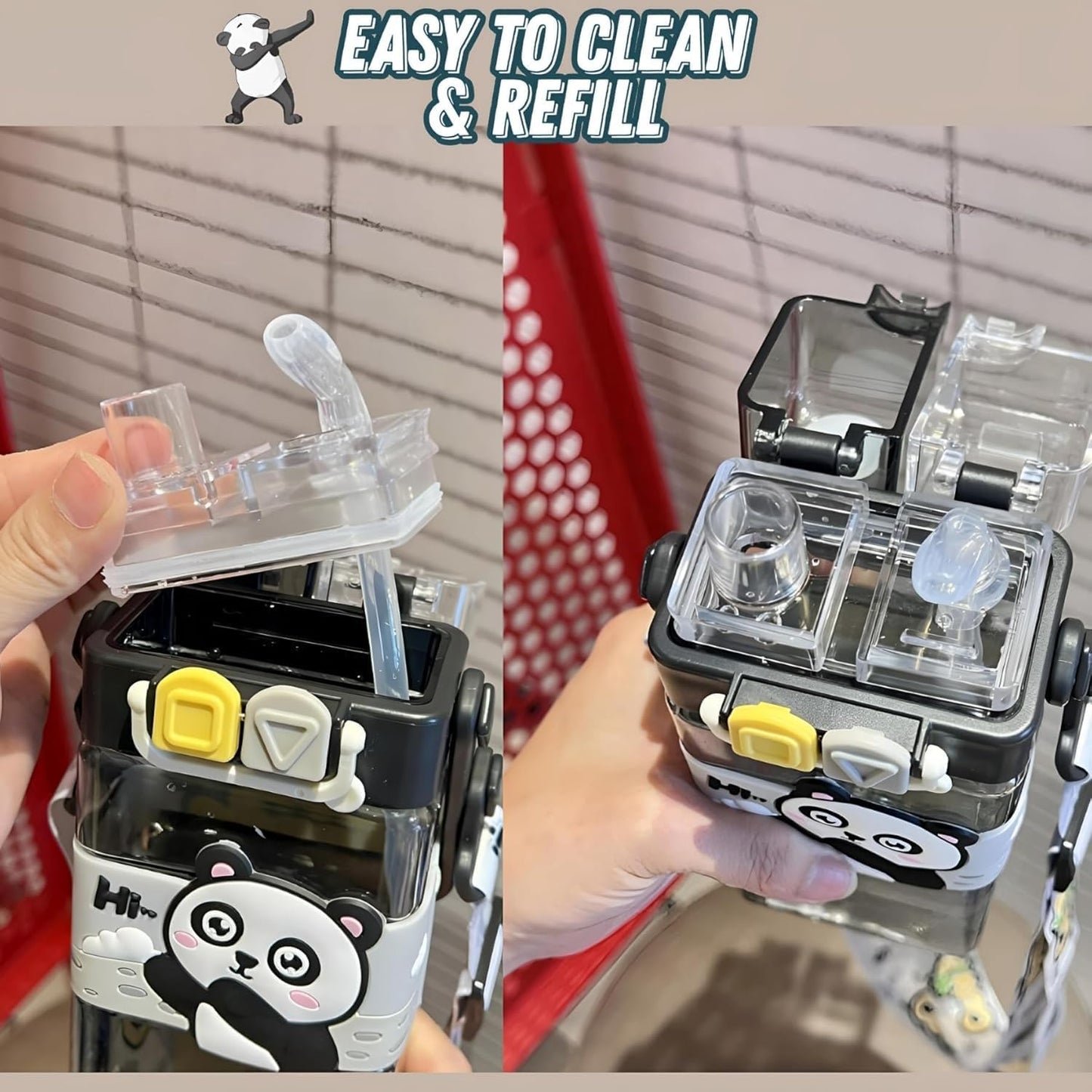 Magic Panda 2 Way Sipper Water Bottle