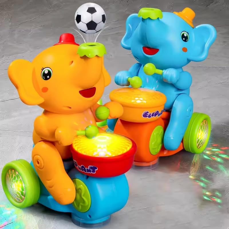 Elephant Musician Toy with Floating Ball