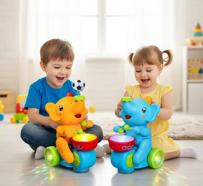 Elephant Musician Toy with Floating Ball
