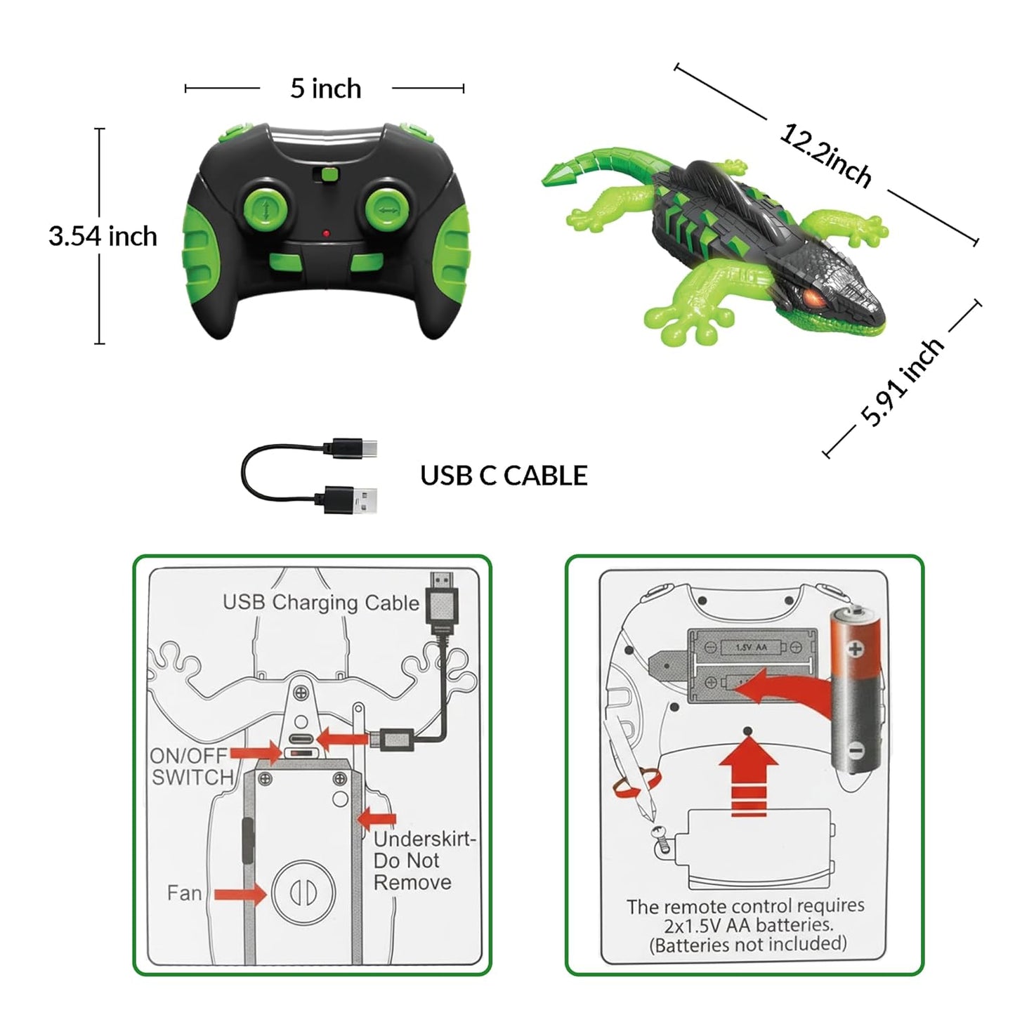 Remote Controlled Wall Crawler Gecko