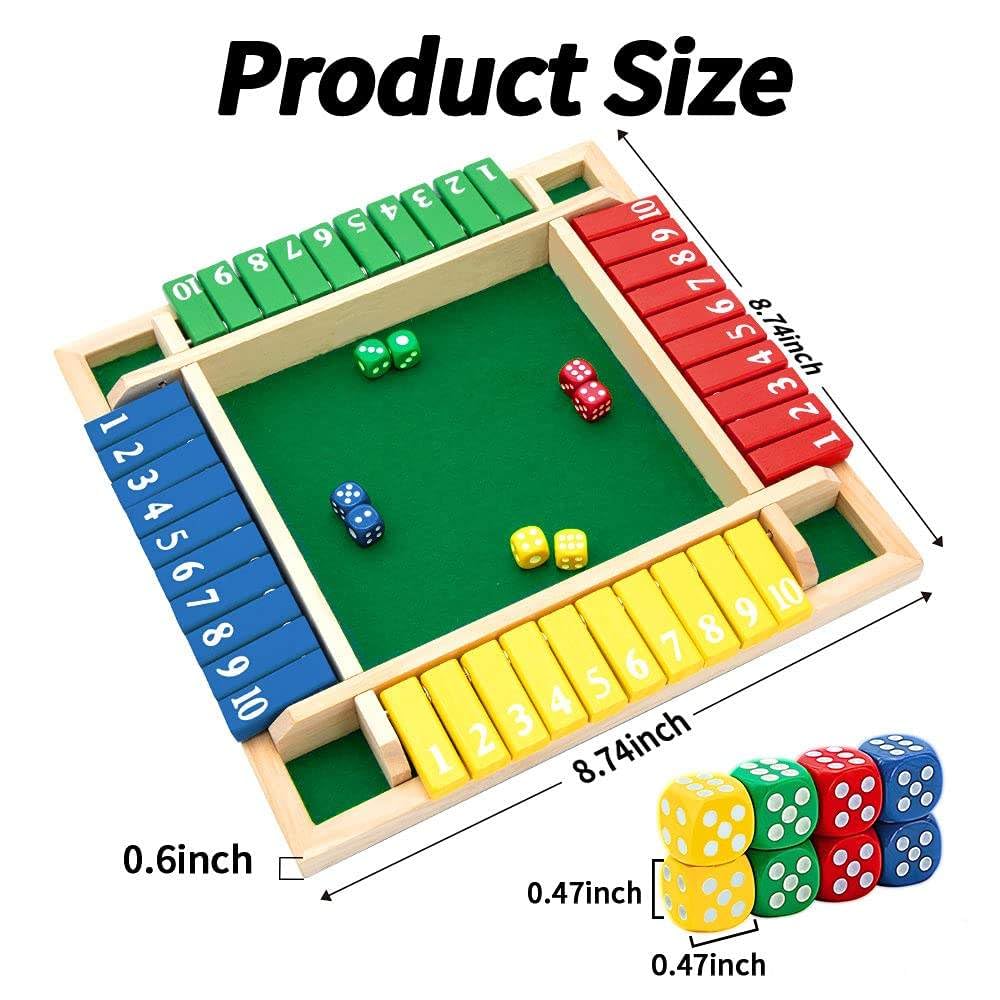 Classic Wooden Shut The Box Game