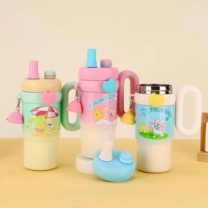 Rainbow Sip Tumbler – 900ML | Cute Kawaii