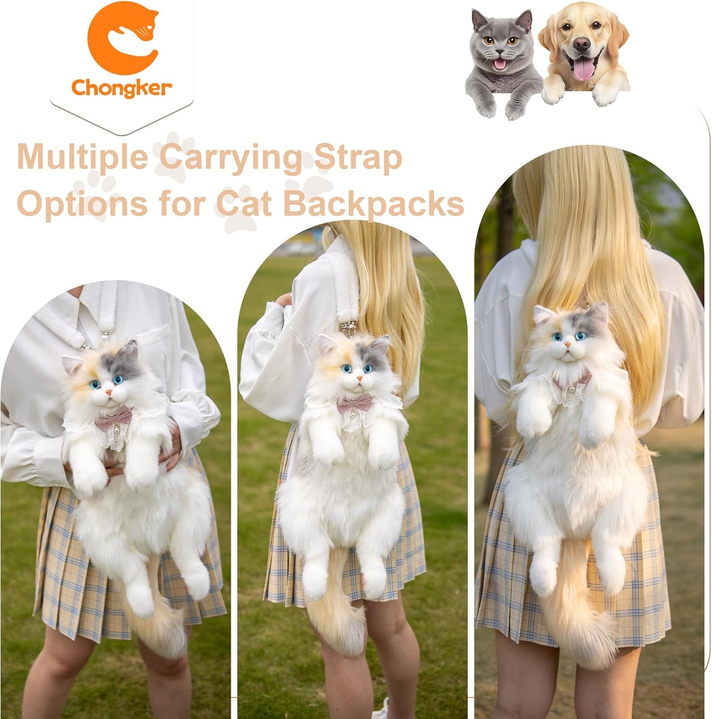 Cat Plush Backpack with Sound