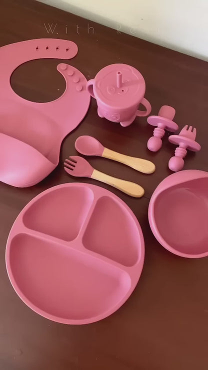 6 Pcs Silicone Baby Feeding Set