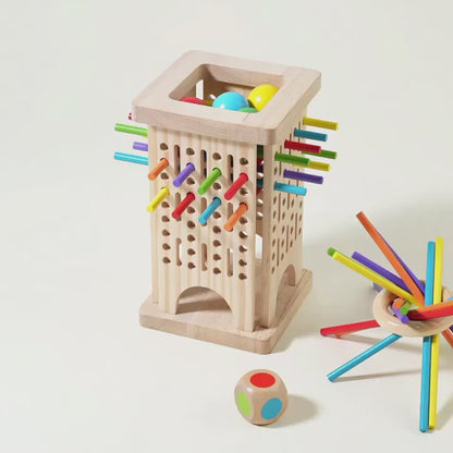 Wooden 3-in-1 Stick Pulling Balance Game